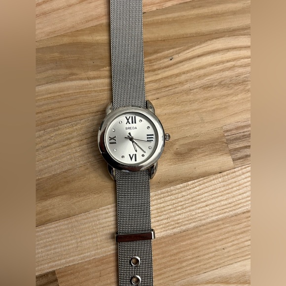 Breda Ladies Watch Stainless Steel Mesh Bracelet Adjustable Lightweight Modern - Picture 7 of 11